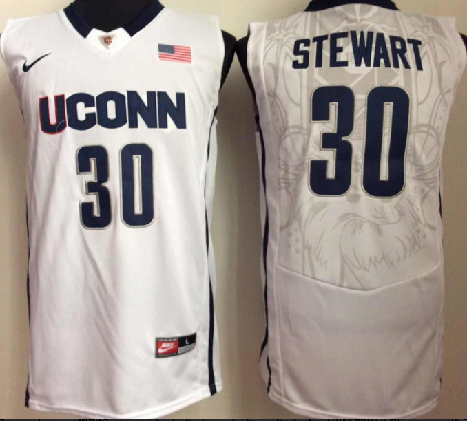 NCAA Men Uconn Huskies #30 White